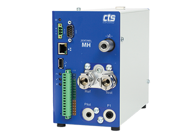 Front view of Sentinel MH unit showing all ports and connections.