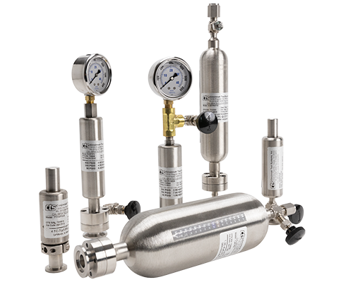 Image shows grouping of a range of tracer gas leak standards