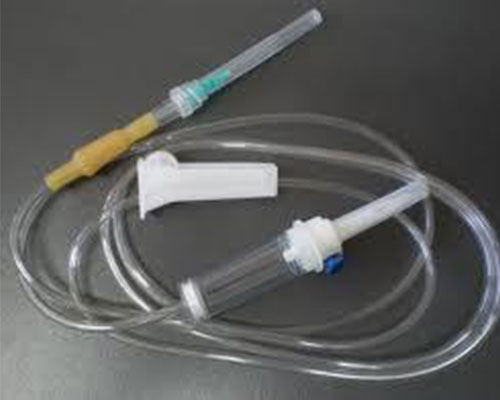 Image of Drug Infusion Sets comprised of tubing, various connectors and a specific ranges of flow restrictors